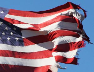 Vacaville Veteran's Retired US Flags