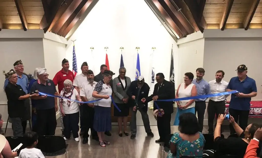 Vacaville Veterans Memorial Hall restored its main room’s original vaulted ceiling.
